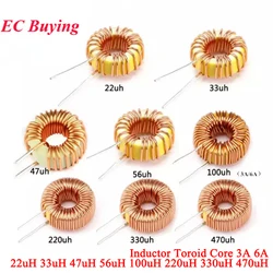1Pc-10Pcs Inductor Toroid Core 3A 6A 22uH 33uH 47uH 56uH 100uH 220uH 330uH 470uH Inductance Winding Magnetic Inductor For LM2596