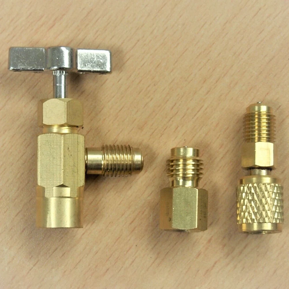 Brand New High Quality Practical ADAPTERS Parts Tap 1/2\\\\\\\" ACME LH 3pcs/set Accessories Fit For R12 R134a Fittings