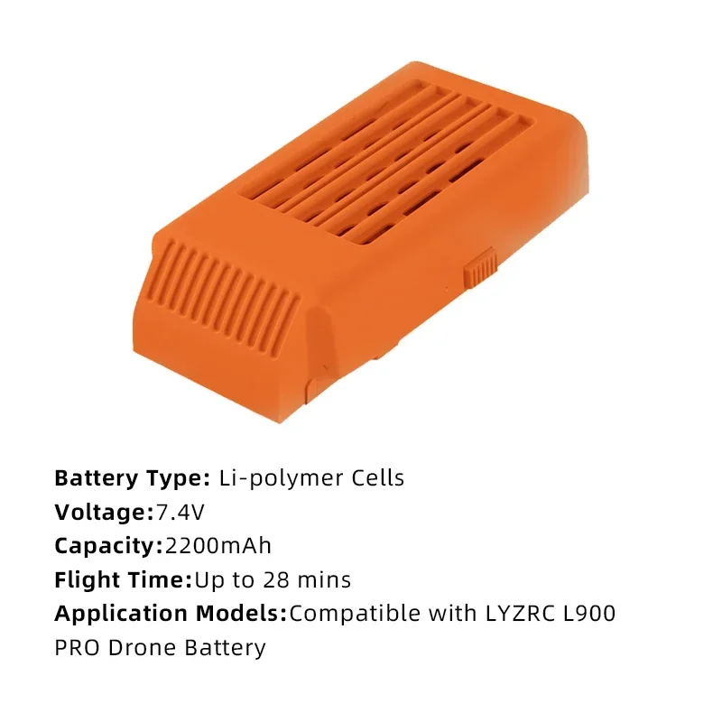 7.4v 2200mah para lyrc l900 pro drone bateria substituição recarregável células de polímero de lítio para rc quadcopter inteligente flyer