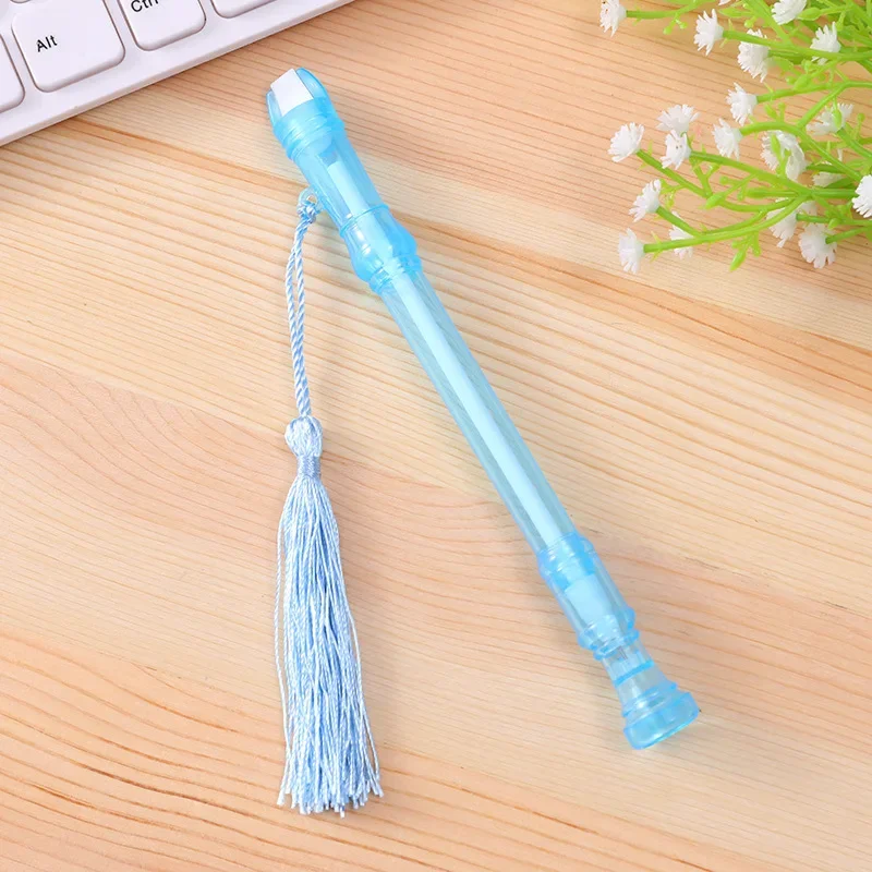 Imagem -05 - Criativo Flauta Modelagem Borla Pen Night Light Pen Neutro Can Apito Estudantes Estacionária Kawaii Material Escolar Pequeno Presente