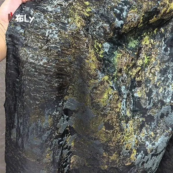 3D Gilded Brocade Shiny Fabric RetroMossTextureEmbossed Jacquard For Luxury Evening Dress High-End Designer DIY Apparel Material