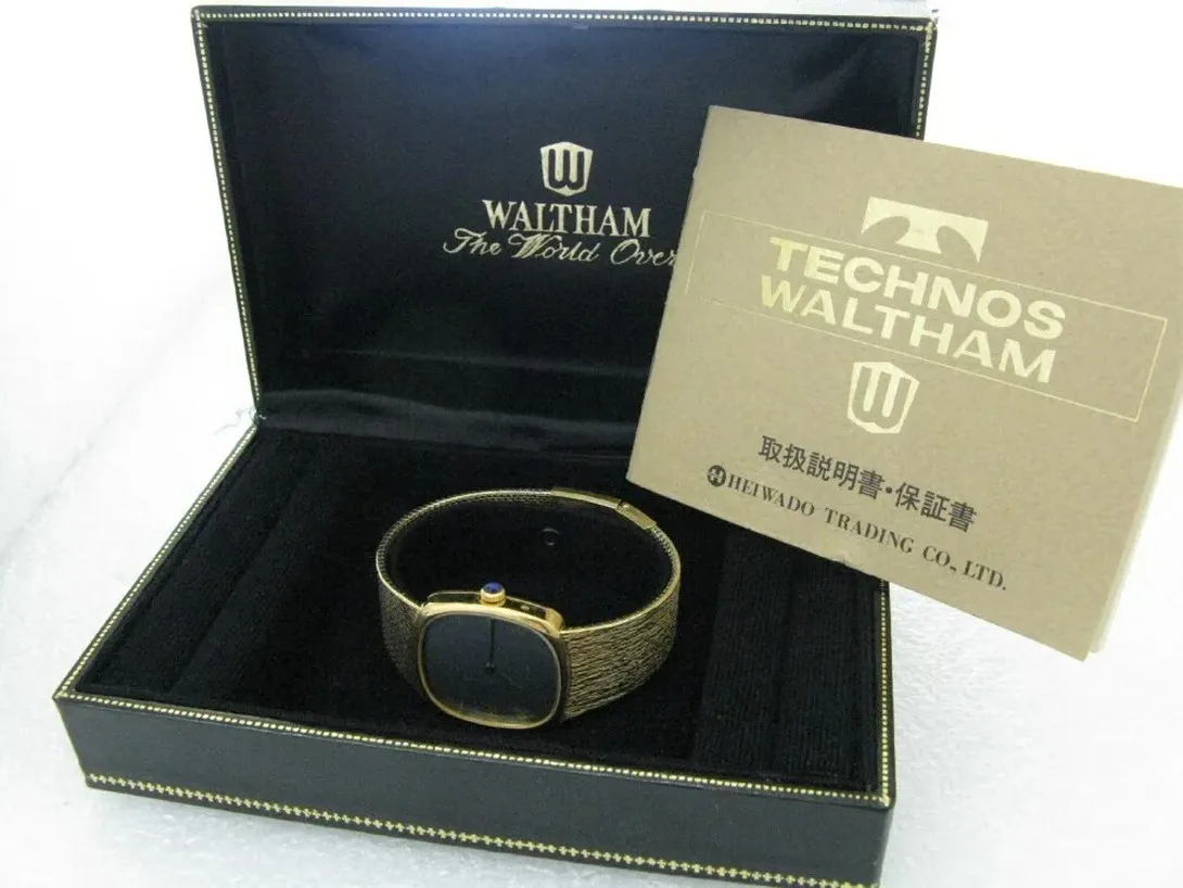 1980s Waltham stock gold wrapped Switzerland antique watch (brought back from Japan) 925 Sterling Silver