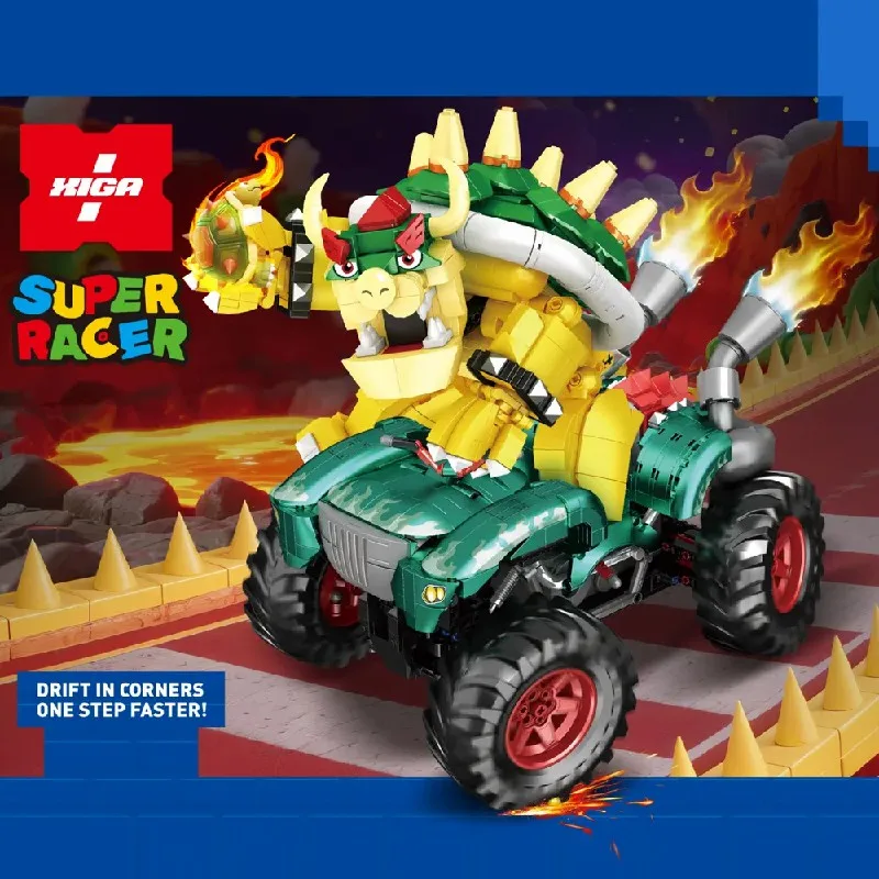 

Plumber Racing Car Building Blocks Game Princess Villain Boss Sport Vehicle Brick Model Kit Boys Toy Adults Kid DIY Gift 1588PCS