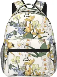 Vintage Tropical Orchids Flowers Lightweight Laptop Backpack for Women Men College Bookbag Casual Daypack Travel Bag