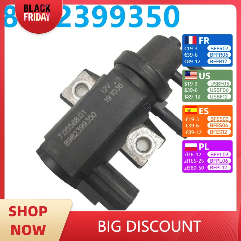 For ISUZU DMAX MUX Turbo EGR Vacuum Solenoid Valve 8982399350