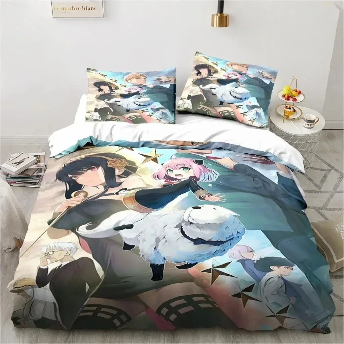 

SPY×FAMILY Anime Comforter Bedding Sets Cartoon Duvet Cover Pillowcase Full Size Queen King Single Double Quilt Cover