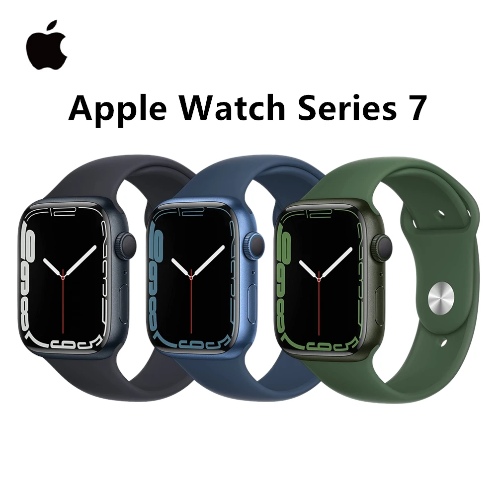 

Apple Watch Series 7 41mm / 45mm Apple Watch S7 Aluminum Case with Sport Band iOS SmartWatch (Renewed)
