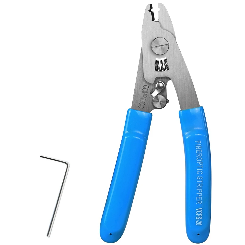 

VCFS-20 Stainless Steel Three-Port Fiber Stripping Pliers FTTH Tool Fiber Optic Wire Stripper