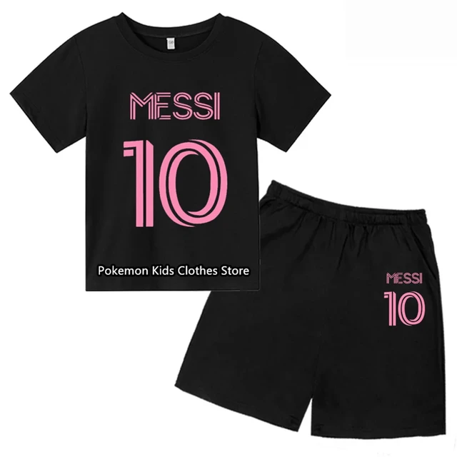 2024 New Messi Tshirt Set Kids Football Jersey Children s Clothing Children s Summer Short sleeved T shirt Casual Tops AliExpress