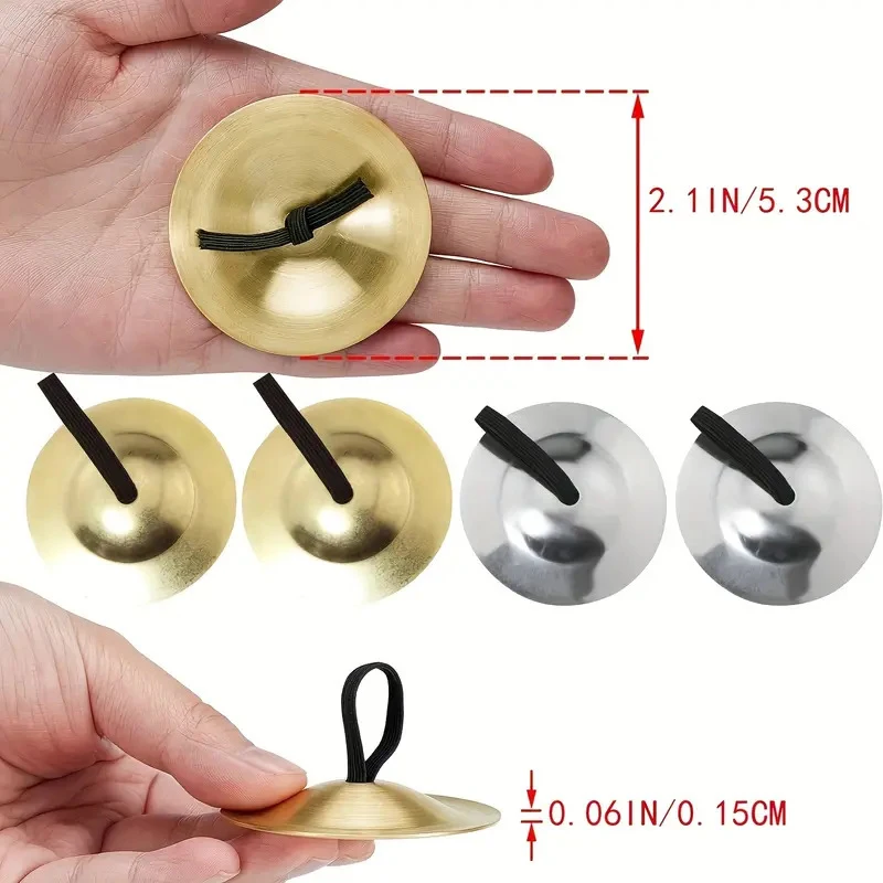 Picture 7: 2pcs/pair Finger Cymbals Belly Dance Finger Bowls For Orff Percussion Instruments