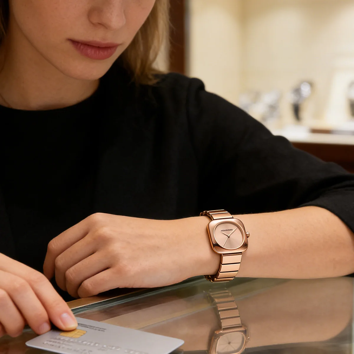 HANNAH MARTIN Women Watch Quartz 30mm Square Elliptical Stainless Steel Clock Japanese Movement Waterproof Simple Couple Watches
