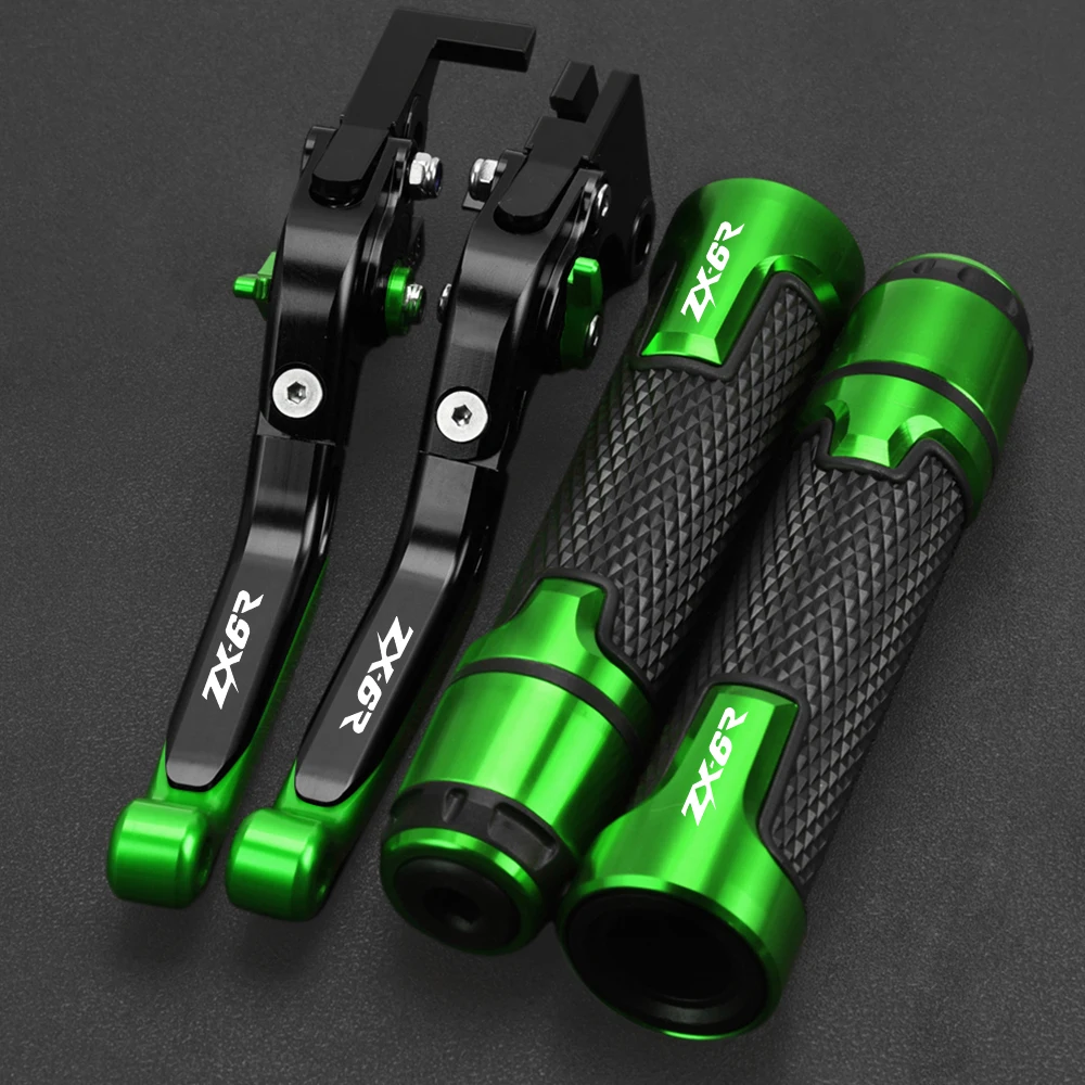 Motorcycle Accessories Extendable Adjustable Brake Clutch Levers Handle Handlebar grips For KAWASAKI ZX6R ZX-6R ZX 6R 2005 2006