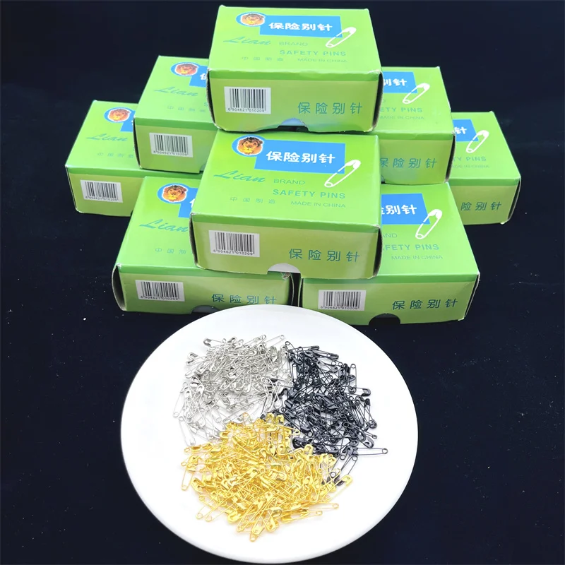 5000pcs Mix Clothing Safety Pin Collection Gold/Silver/Black/White Metal Clips Knitting Stitch Marker Tag Hangtag Pins Fasteners