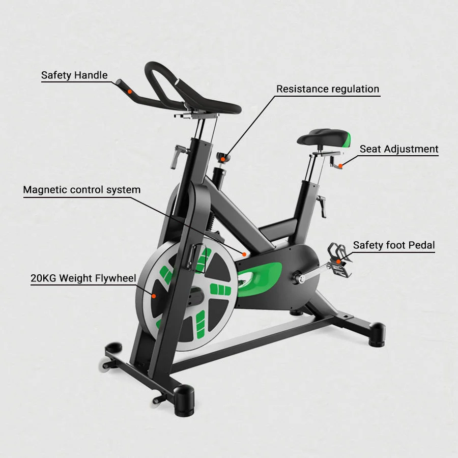 New Design Indoor Exercise Bike Home Fitness Equipment Hot Selling Steel Indoor Cycling Bike Magnetic Brake System for Spinning