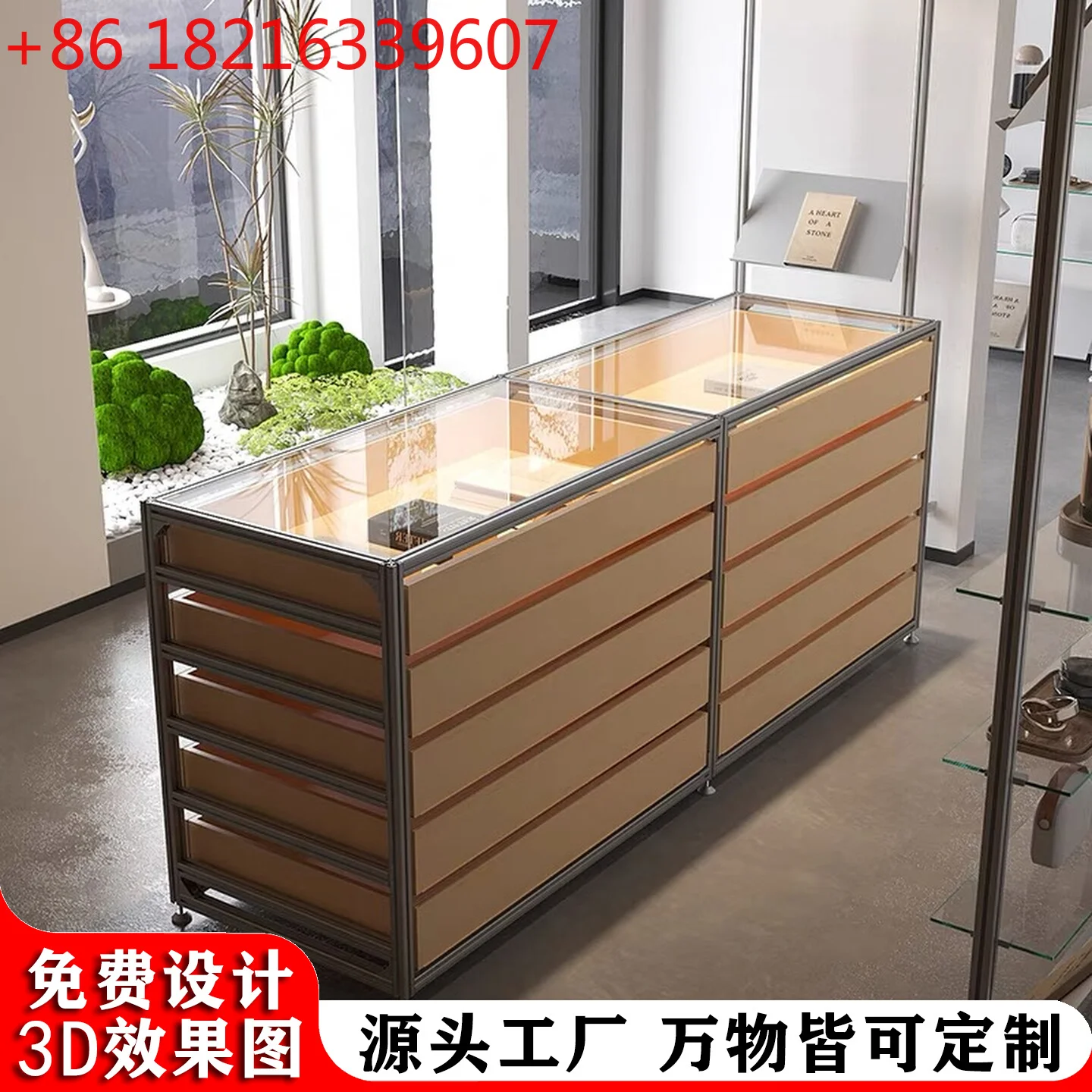 

Простой файл Алюминиевый профиль Морская панель из березы Многослойное хранилище Оригинальный витрина