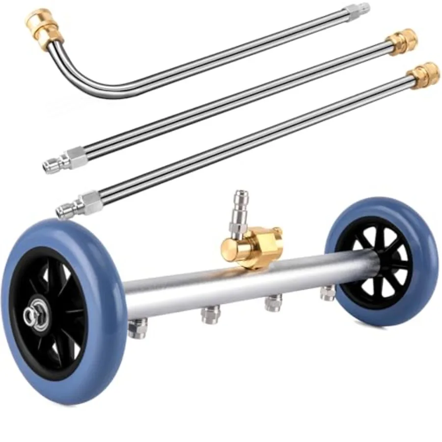 

Undercarriage Pressure Washer Attachment 2-in-1 Undercarriage Pressure Cleaner Washer 16 Inch 4000 PSI Under Car Pressure Washe