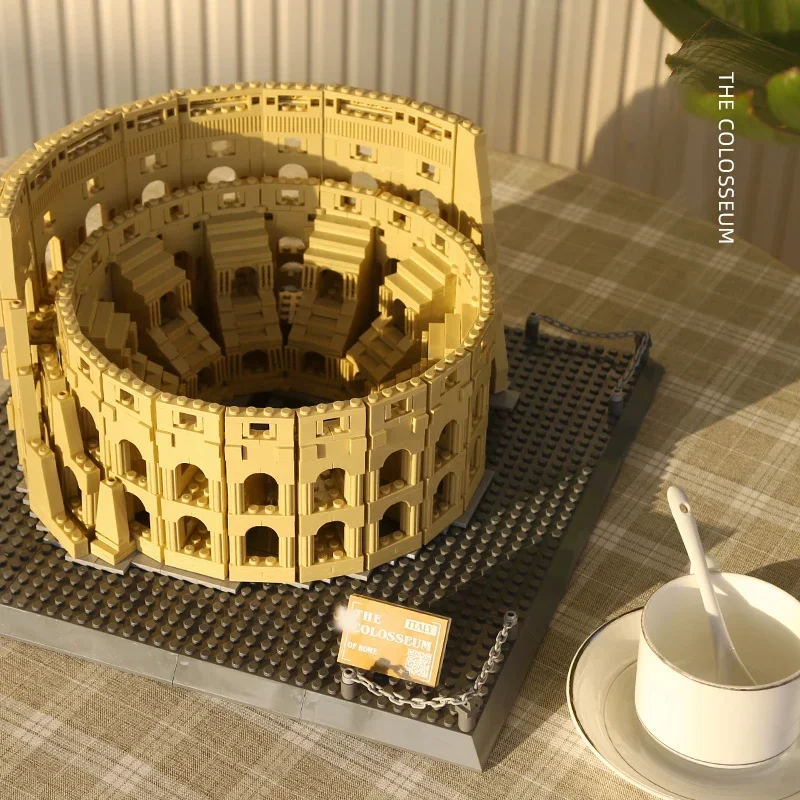 1756PCS The Colosseum Of Rome Building Blocks mattoni di architettura di fama mondiale City Street View Toys regali di compleanno per bambini