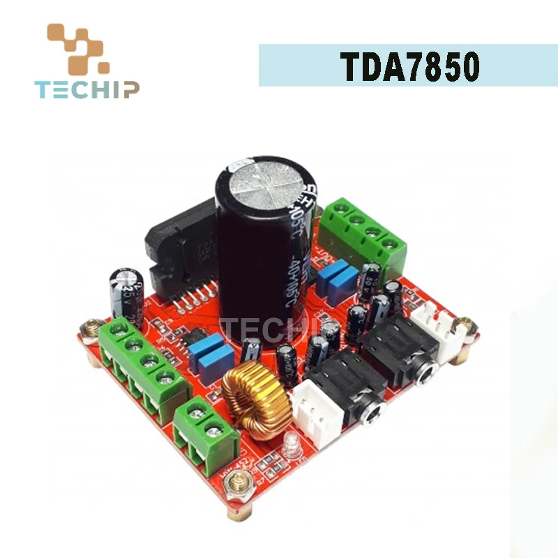 TDA7850 4X50W Модуль платы усилителя мощности автомобильной аудиосистемы BA3121 Denoiser DC 12V