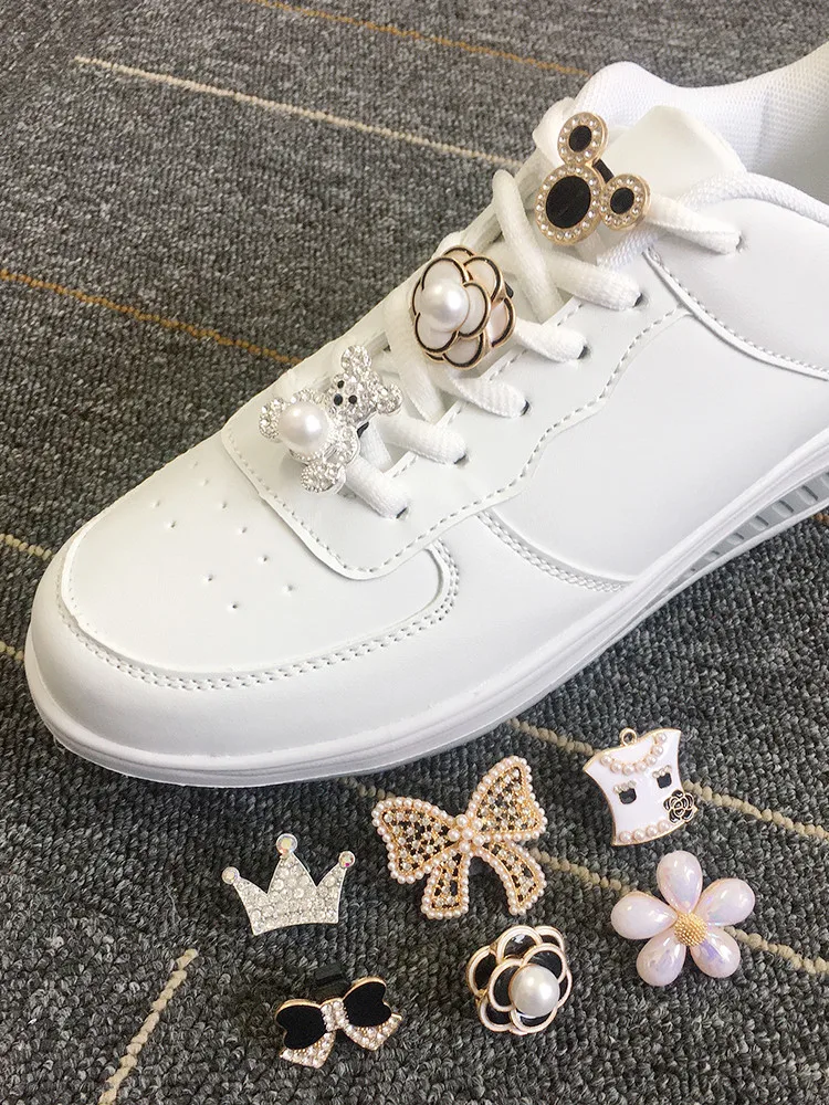 

New Design Rhinestone Shoelace Decorations Diy Jewelry Shoe Lace Decor Women Sneakers Charms Metal Buckle Accessories For Shoes