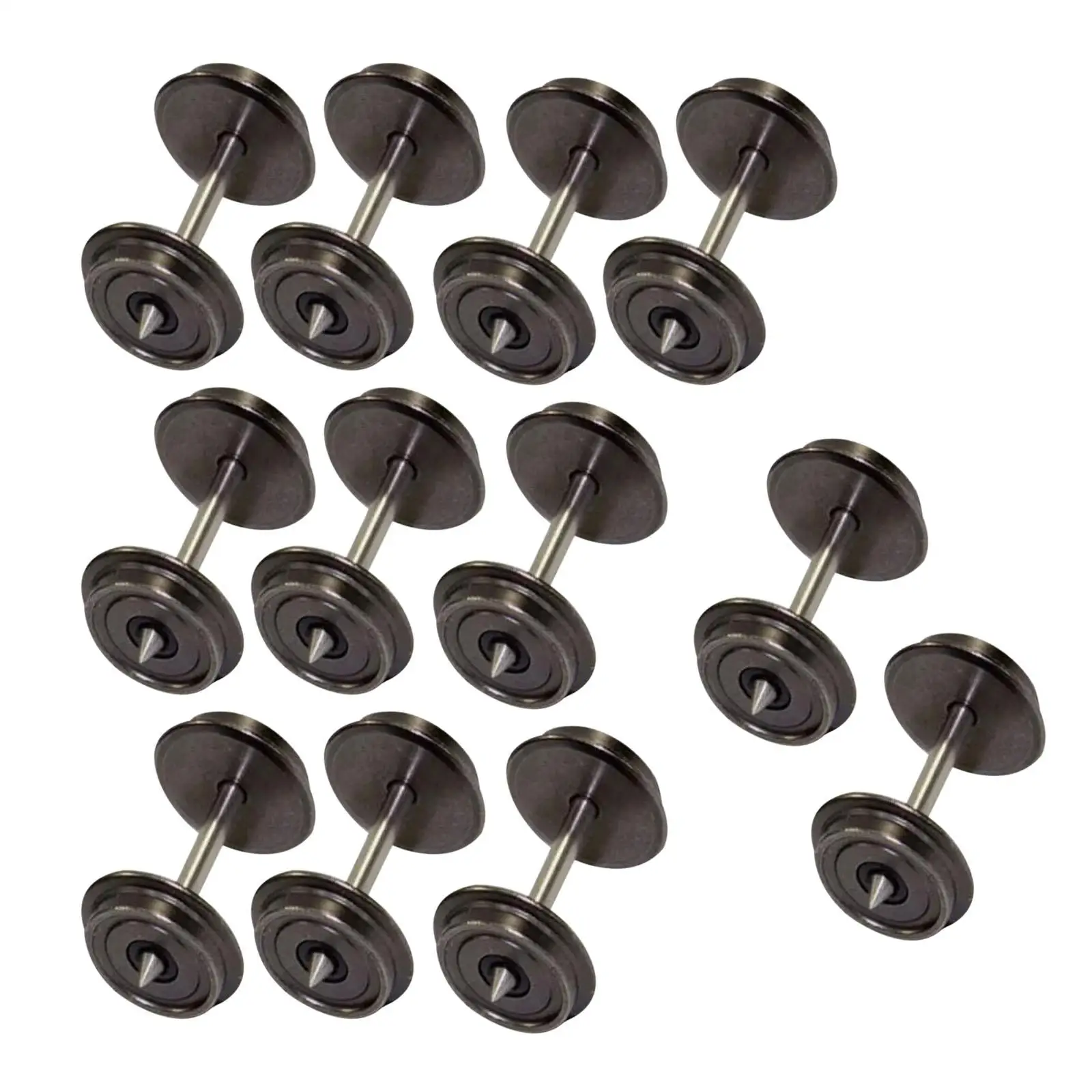 12Pcs Metal Wheels Spare Part Hobby Train Accessory for 1:87 Model Train DIY