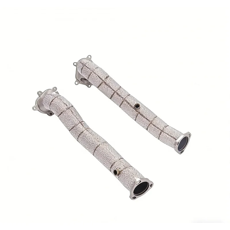 Downpipe Exhaust for Audi RS6 RS7 C7 S6 S7 C7 4.0T V8 Durable Racing Performance High Flow with Heat Insulation Upgraded Power