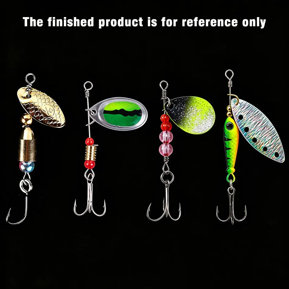 90 Stück Spinnerbait-Schaftdrähte, DIY-Spinnerköder-Bastelzubehör, Spinnerbait-Drahtarm für Barsch-, Forellen-, Süßwasser- und Salzwasserfischen – Detail 3