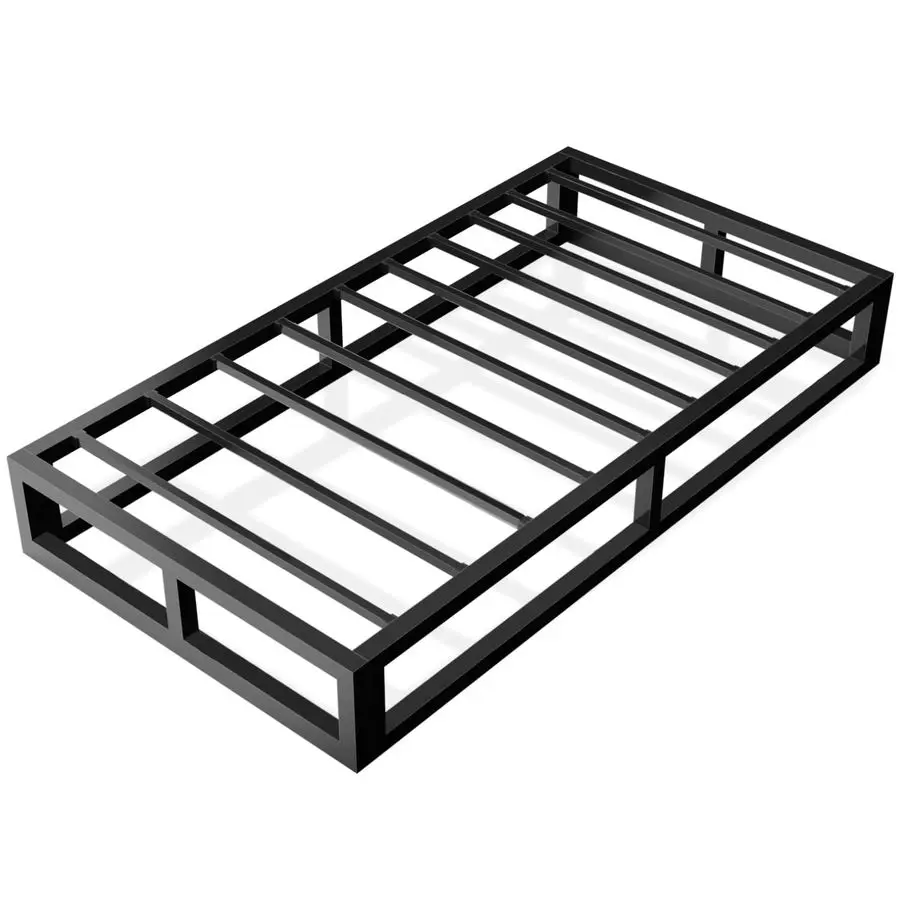 

Inch Twin Bed Frame with Steel Slat Support, Low Profile Twin Metal Platform Bed Frame Support Mattress Foundation, No Box Sprin
