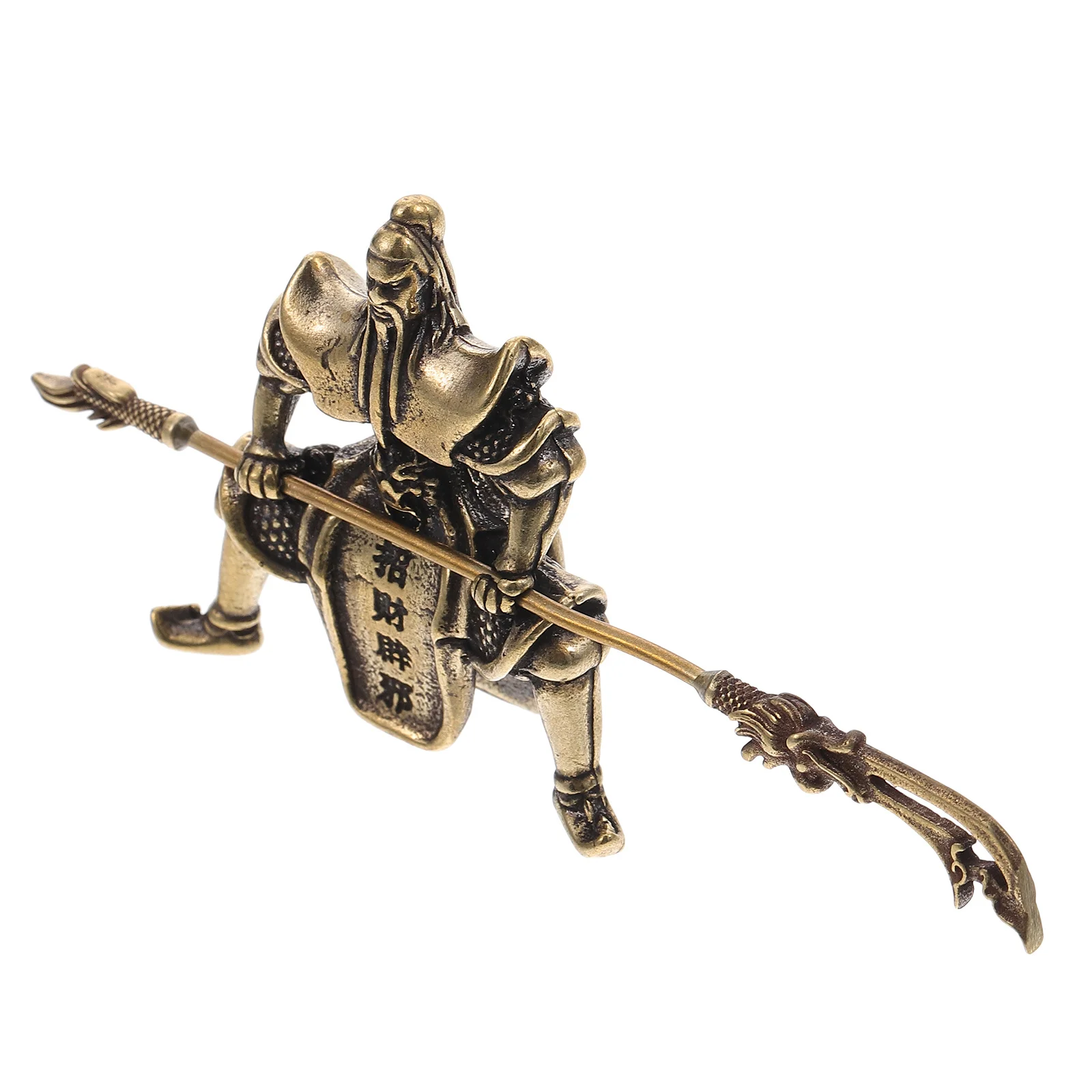 

Delicate Copper Guan Statue Tea Pet Auspicious Home Desktop Decoration Fine Craft Traditional Chinese Room Adorn Feng Shui