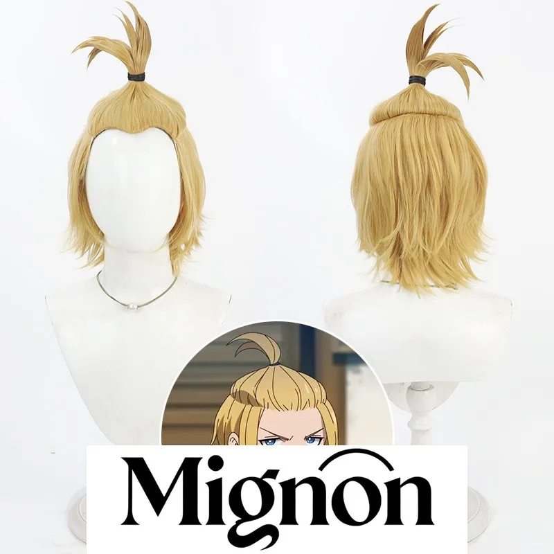 

Fire Force Arthur Boyle cosplay wig yellow widow's peak Halloween gift