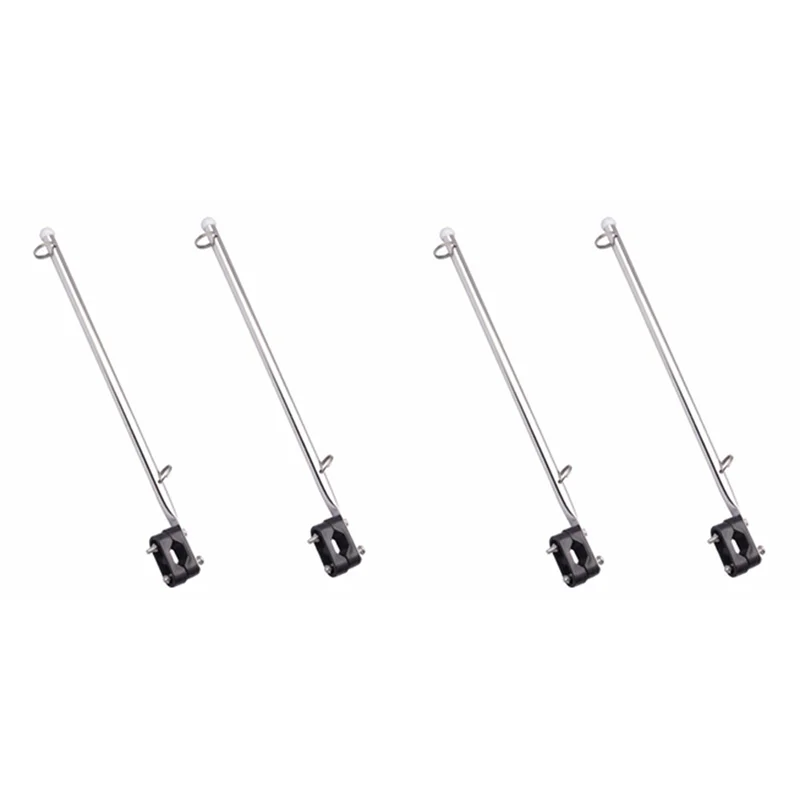 

4 шт. 14-дюймовый держатель флагштока из нержавеющей стали 7/8 дюйма 1 дюйм крепление на рейку для лодки/яхты