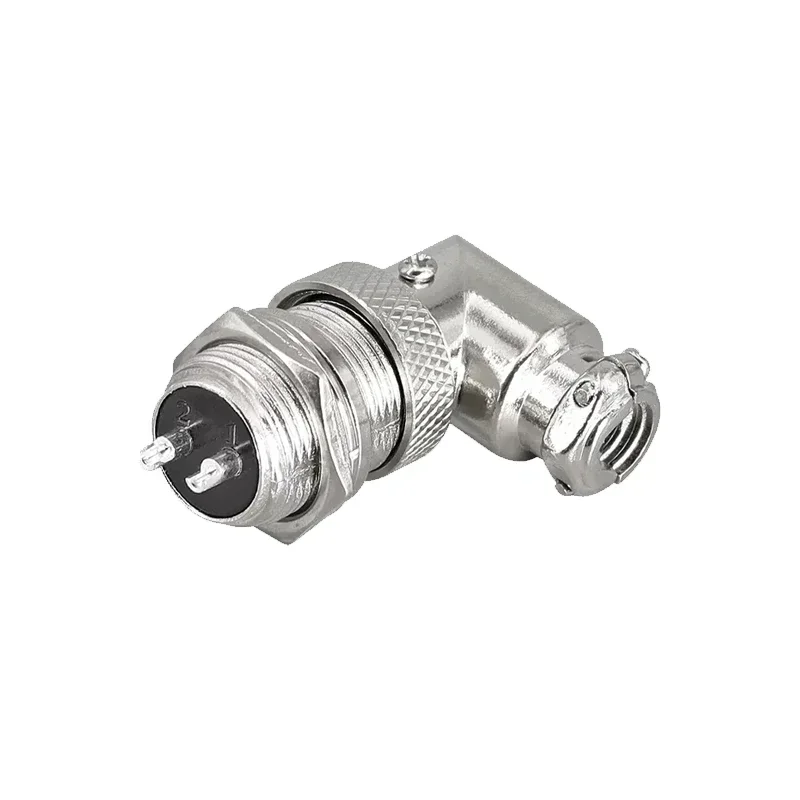 Connecteur GX16 2/3/4/5/6/7/8/9 broches mâle femelle, câble de liaison à angle de 90 degrés, prise circulaire d'aviation à angle droit M16
