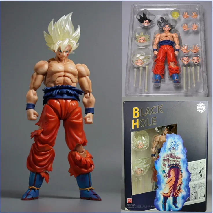 Em estoque buraco preto dragon ball shf ultra instinto son goku toyotarou anime figura de ação móvel pvc modelo brinquedos hoilday presentes