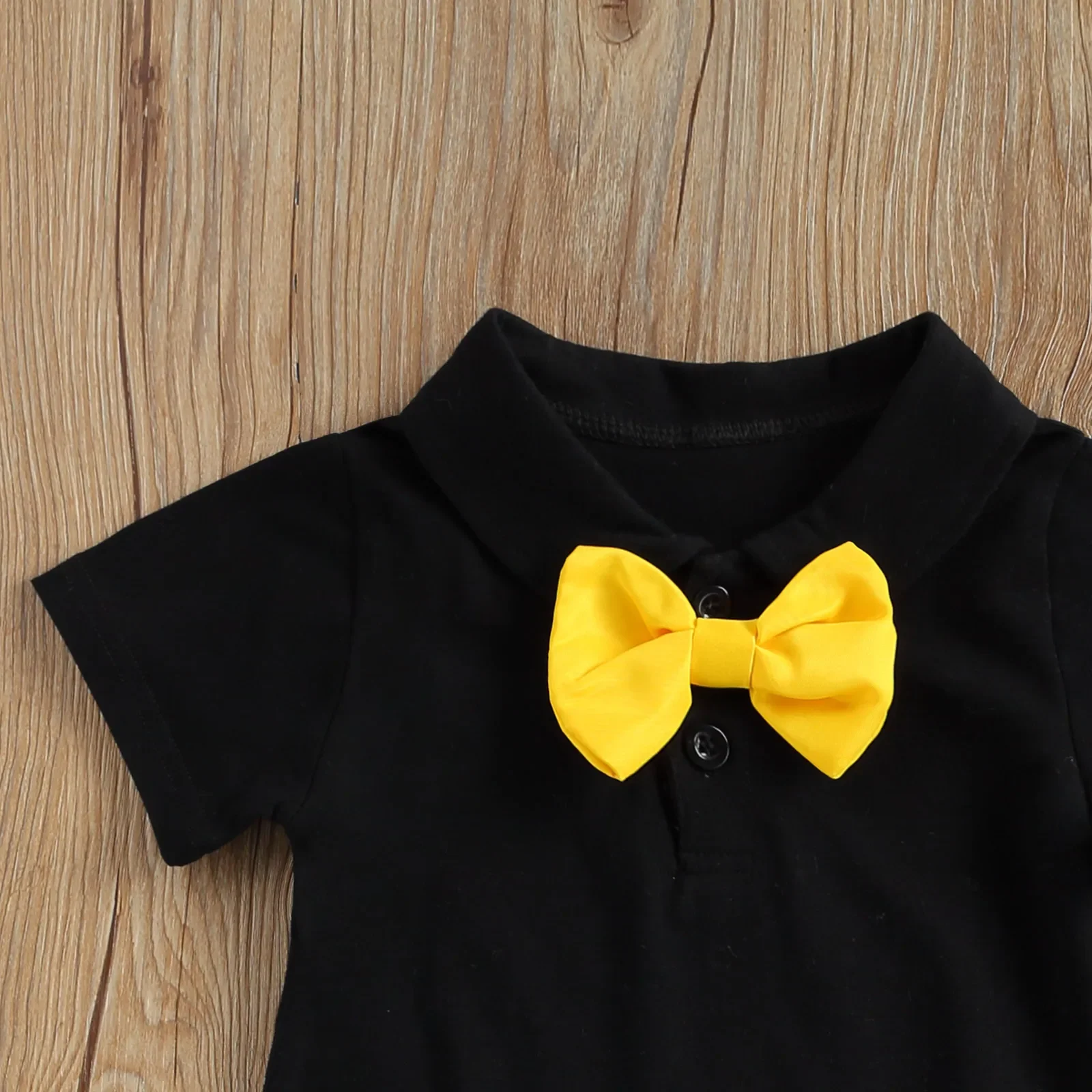 Newborn Boy Gentleman Set: Short Sleeve Romper with Suspenders Pants