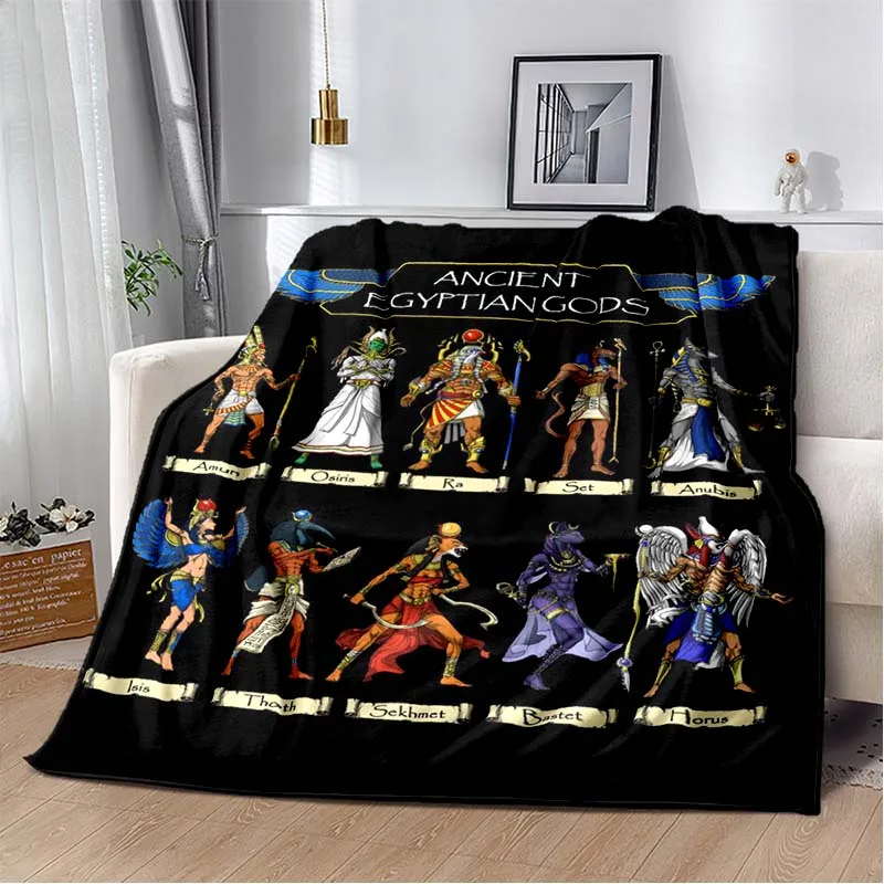 Ancient Egypt Egyptian God Throws Blanket Sofa Blanket  Bedroom Living Room Decoration Blanket for Bed Picnic Blanket