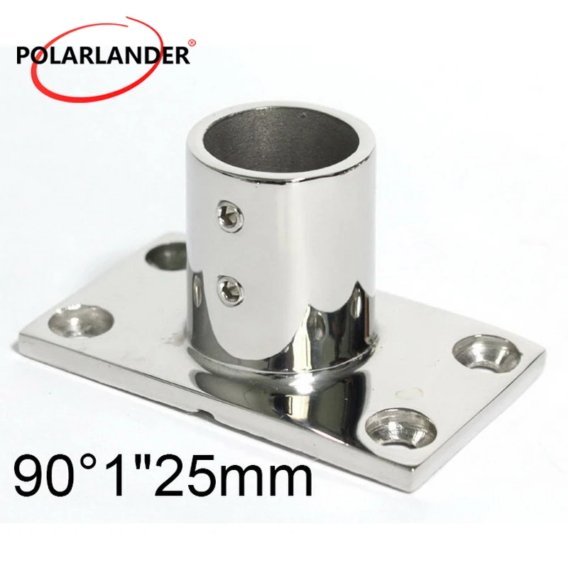 Precision Cast 316 Stainless Steel 90 Degree Handrail Fitting Rectangular Base For 1