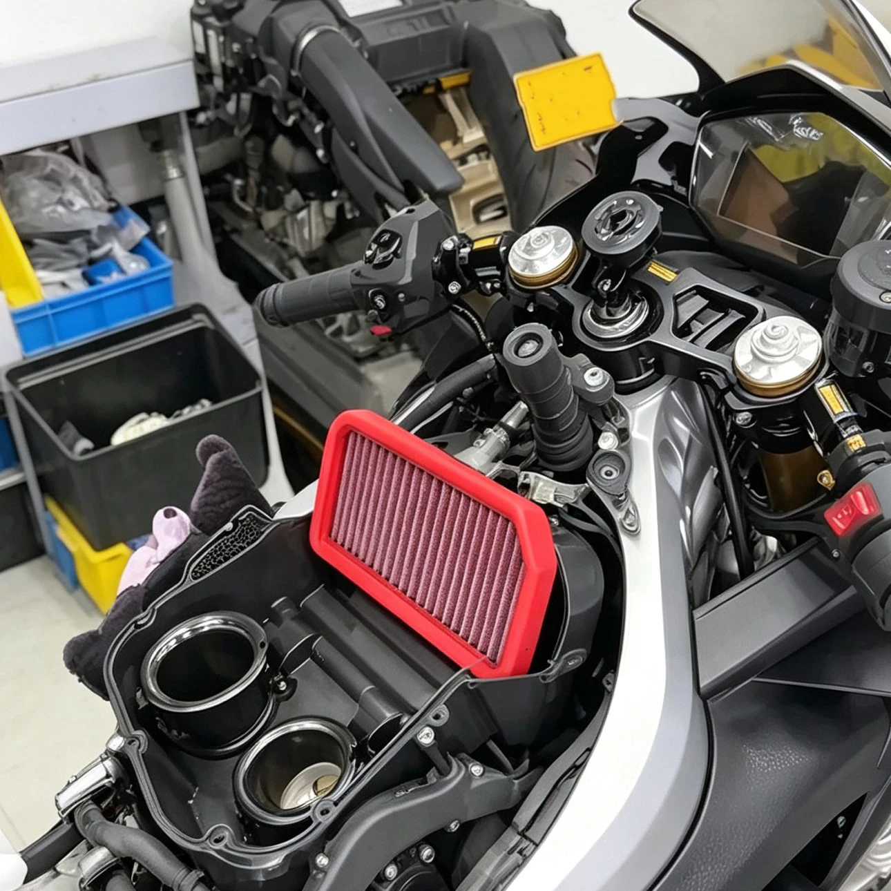 For Aprilia RS660 2019-2025 Air Intake Cup Wind High Flow Air Filter Velocity Stack Air Cup RS660 Motorcycle Stack Air Funnel