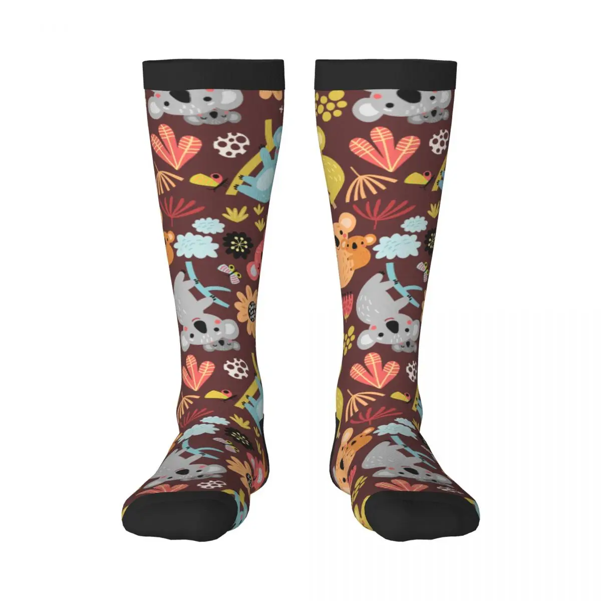 Cute Colorful Koala Socks Harajuku Business Sports Outdoor Long Sox