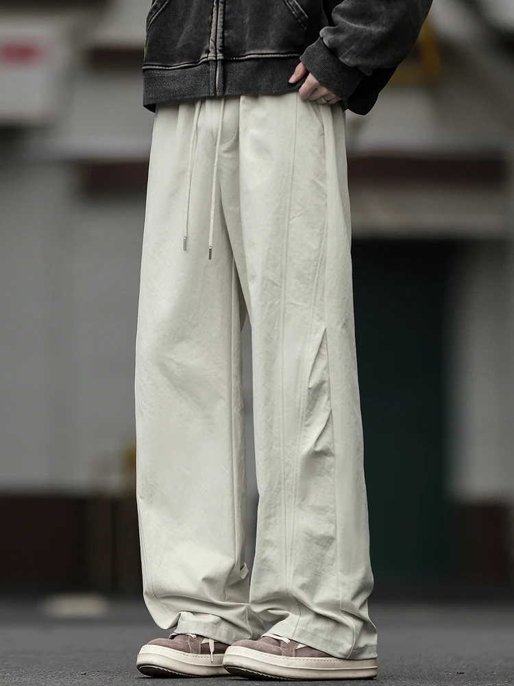 

Мужские брюки-слэшерсы в стиле пэчворк, прямые, больших размеров, повседневные, свободные, весенние, новые, для отдыха