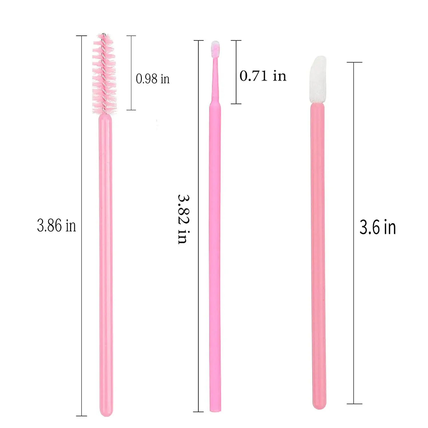 200pcs Disposable Brushes Set Mascara Wands Lip Brushes Microbrush Applicator Swab for Eyelash Extension Eyebrow Makeup Tools