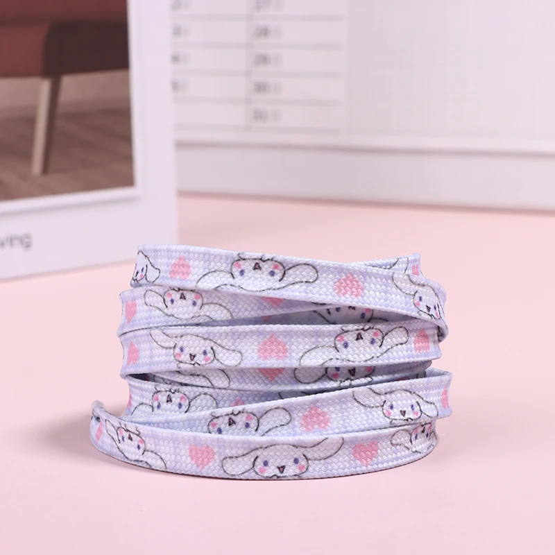 1 ペアかわいいクロミシナモロール靴ひもアニメ漫画ファッションフラット靴ひもアクセサリーギフトおもちゃ 120