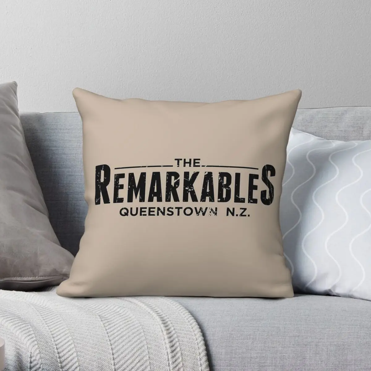 ملاحظة Queenstown نيوزيلندا ساحة المخدة البوليستر الكتان المخملية المطبوعة كيس وسادة غرفة كيس وسادة بالجملة 18"