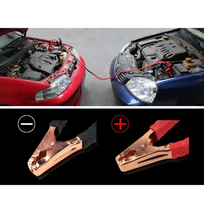 Auto-Notfallzubehör-Set: 500A Starthilfekabel mit Krokodilklemmen, doppelseitig mit Klemmen und Clips – Detail 5