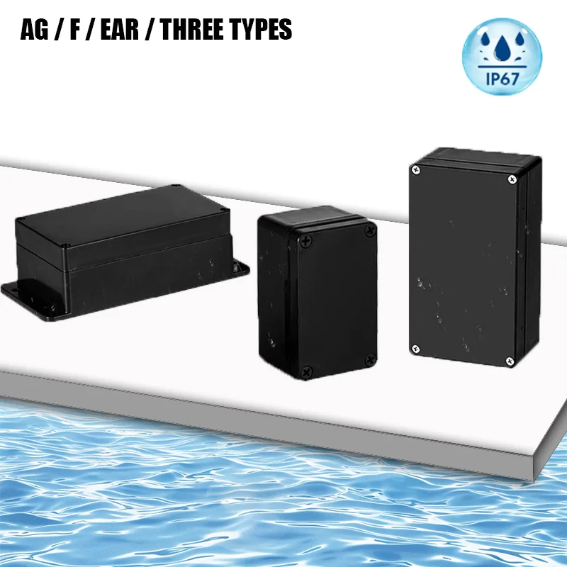 IP67 Waterproof Enclosur ABS Waterproof Box Housing Electronic Safe Case Plastic Boxes Black Wire Junction Box Plastic Organizer image 5