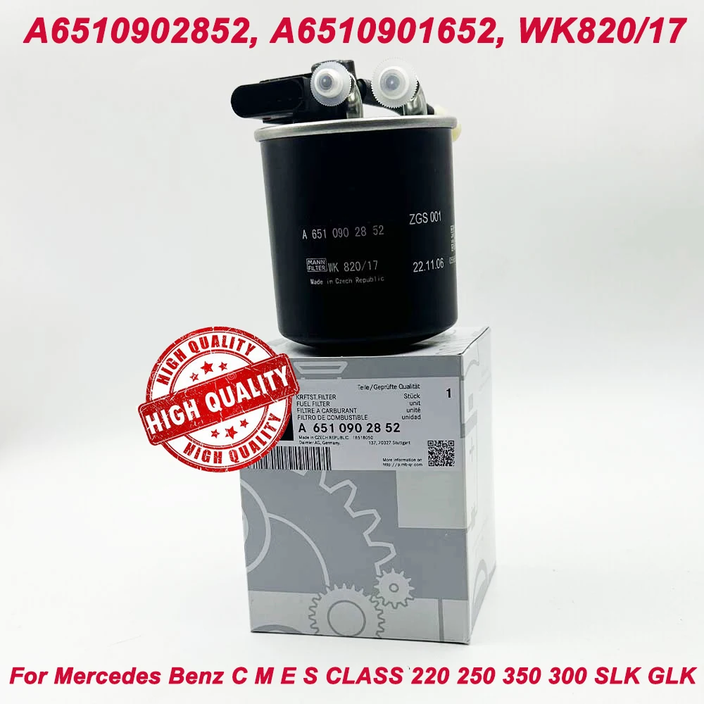 Car Fuel Filter Kit A6510902852 For Mercedes Benz W204 W205 W212 C180 C200 E220 E250 S300 GLC GLE CLS GLK OM651 Diesel Engine