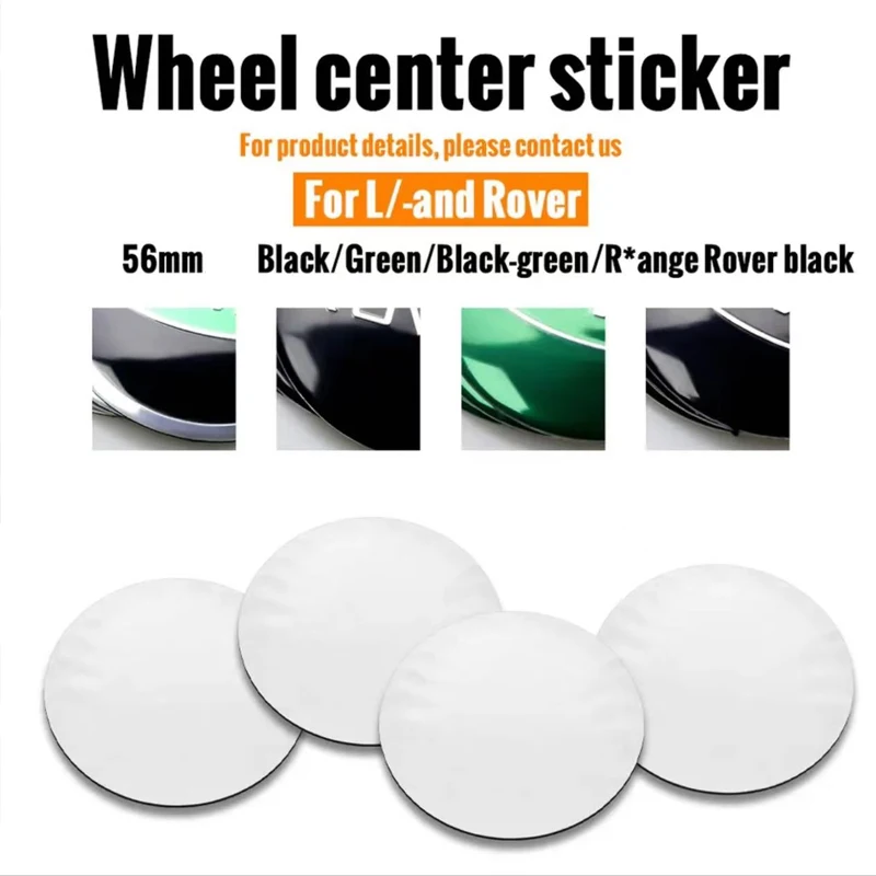 4Pcs Car Wheel Stickers 56MM Auto Center Hub Cap Decal For Land Rover Range Rover Evoque Velar Defender Discovery Freeland