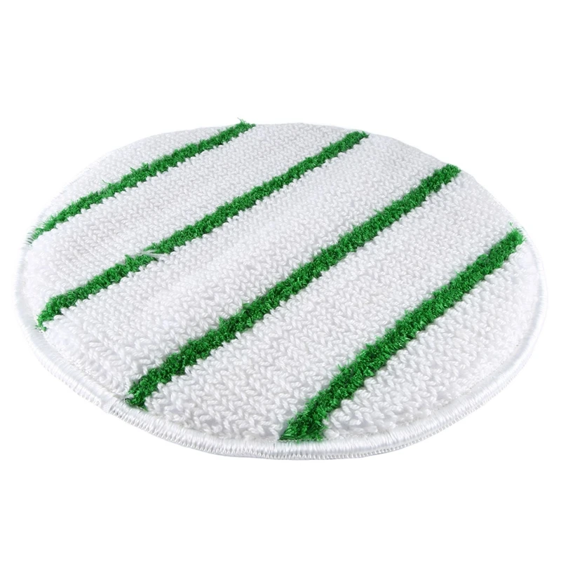 19In Rotary Yarn Bonnet Low Profile Polishing Pad Cotton Yarn Polishing Pad With Agitation Stripes Carpet Cleaning Bonnet Pad