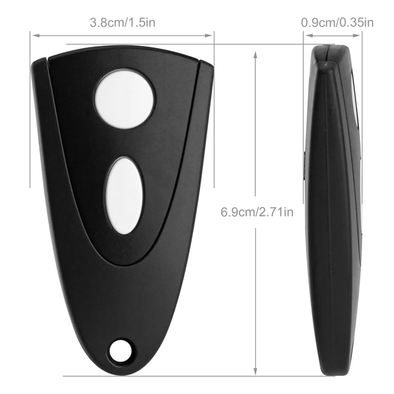 HFES 433Mhzガレージドアオープナー Novoferm Tormatic Novotron 502 MAX43-2 / 512 MIX43-2用 リモートコントロール 2個パック (ホワイトキー)