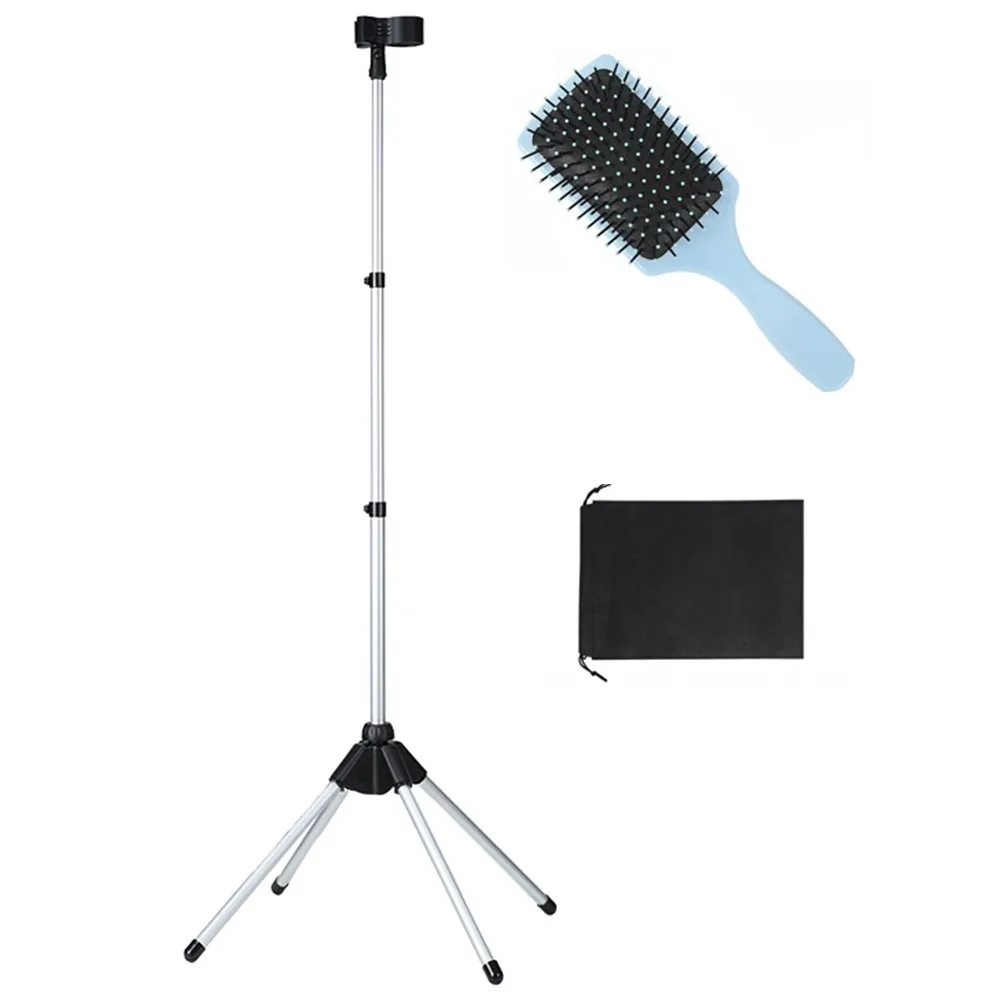 

Телескопическая регулируемая подставка для фена, регулируемая по высоте, складная универсальная стойка для хранения фена, устойчивая основа без помощи рук