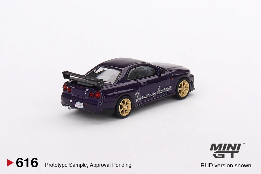 MINIGT 1/64 Nissan Skyline GT-R Dark Metal Gray (NISMO BNR34 CRS) MGT01160-CH Cars Alloy Diecast Metal Model Kids Toys Boys image 5