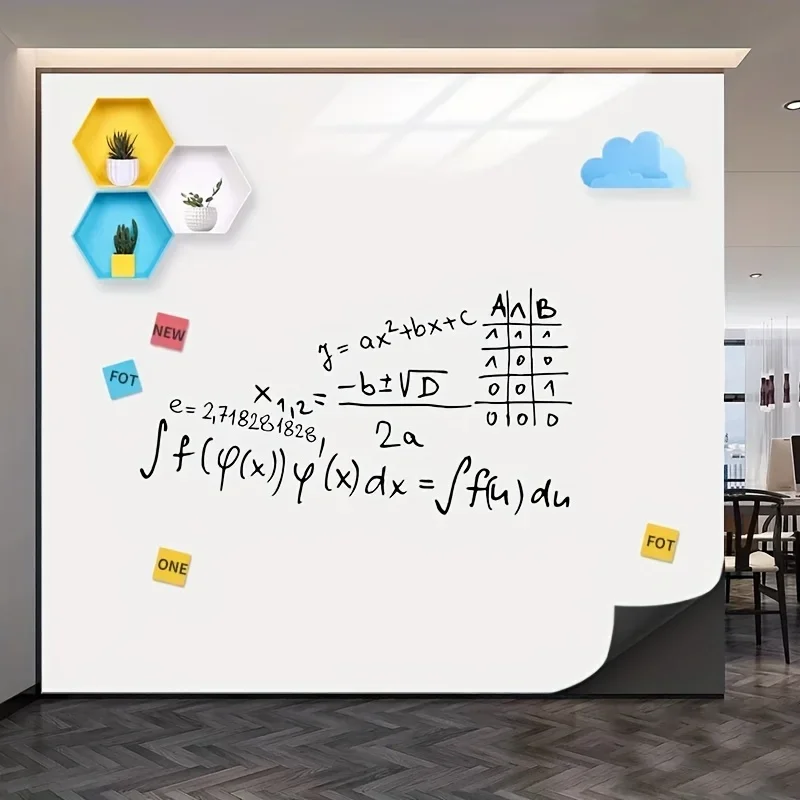 Removable Electrostatic Whiteboard Wall Stickers for Children Household No Damage to Walls Writing And Drawing Board for Kids